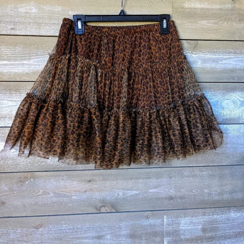 CowGirl Justice Girls Leopard Print Tutu Skirt